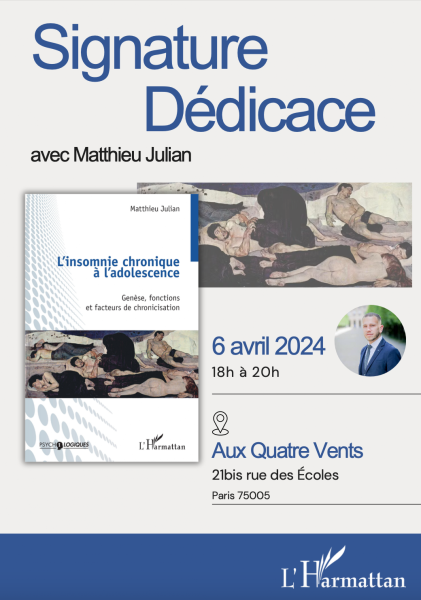 Évènement signature-dédicace du livre de Matthieu JULIAN